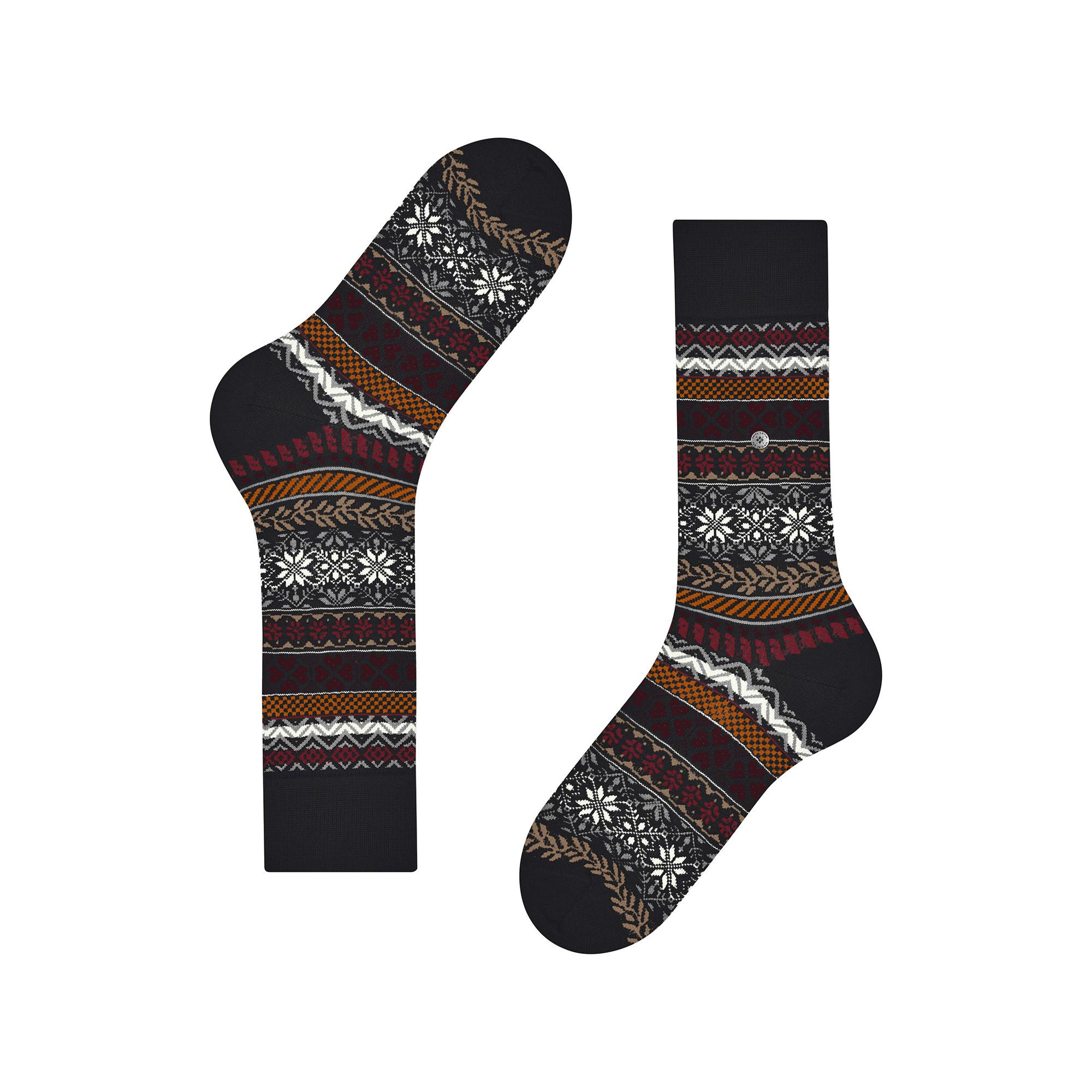 Burlington Country Fair Isle SO Wadenlange Socken 