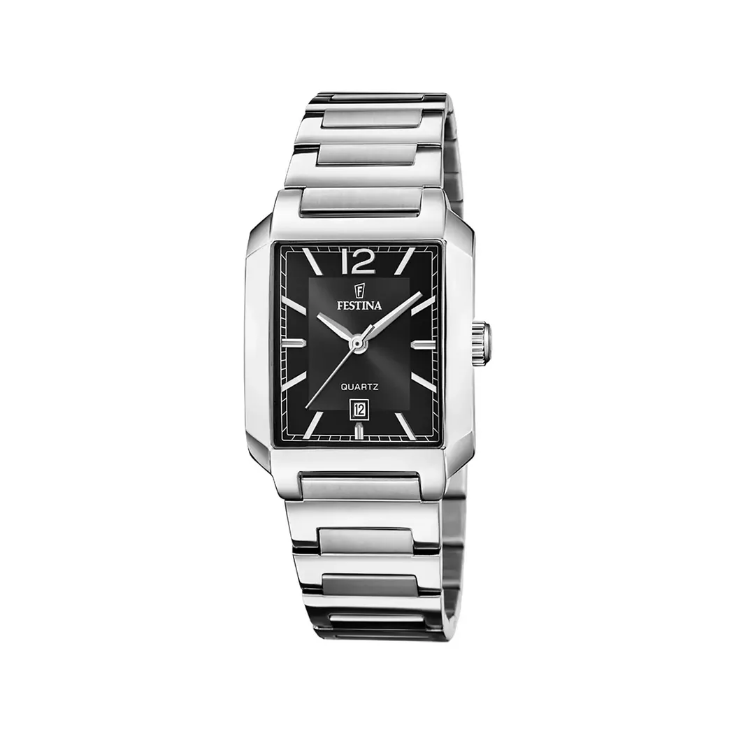 Festina - Analoguhr, On The Square, 40mm, Silber 2