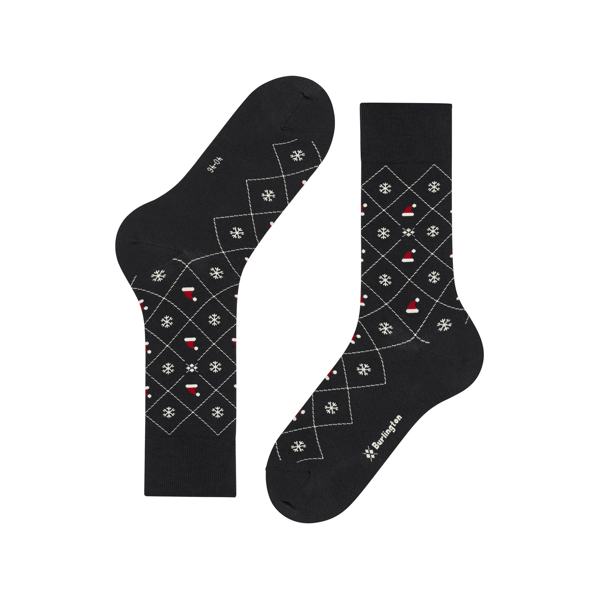 Burlington X-Mas Argyle SO Chaussettes hauteur mollet 