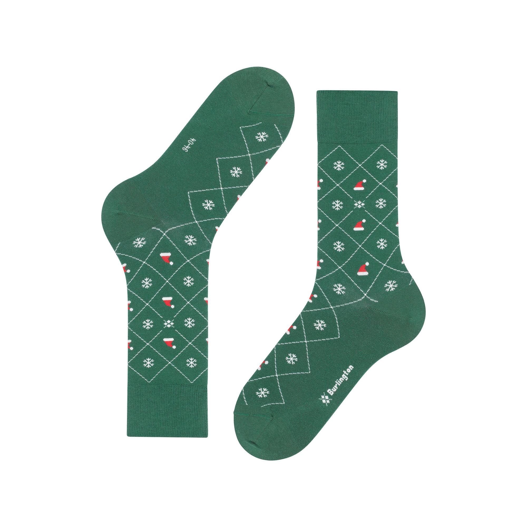 Burlington X-Mas Argyle SO Chaussettes hauteur mollet 