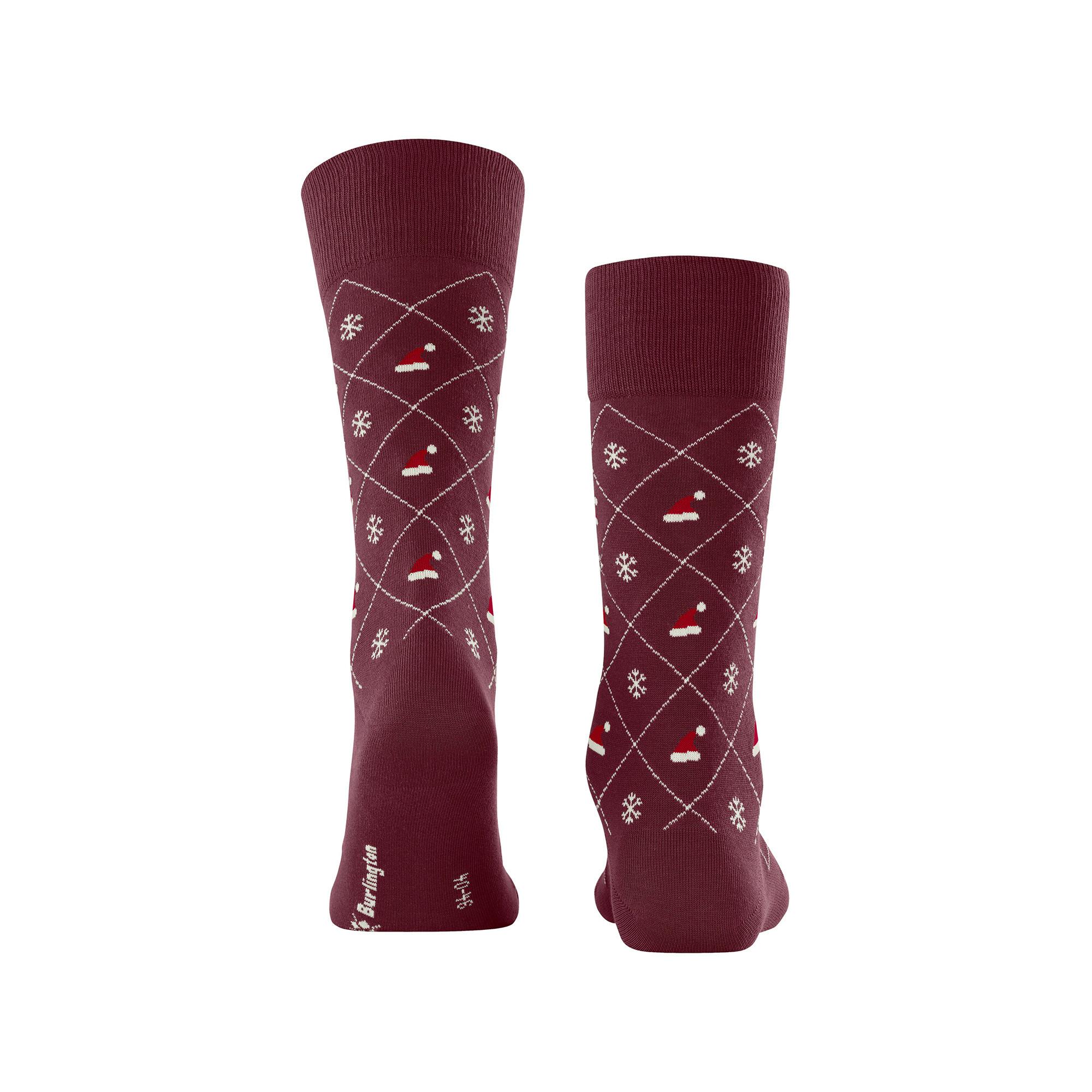 Burlington X-Mas Argyle SO Wadenlange Socken 