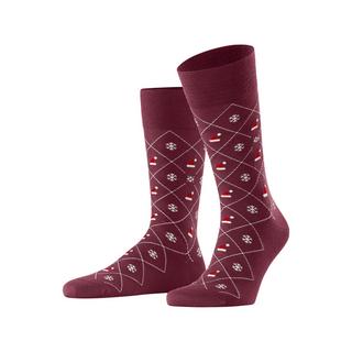 Burlington X-Mas Argyle SO Wadenlange Socken 