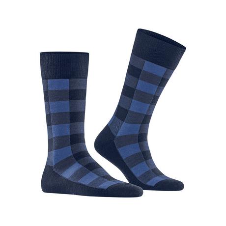 Burlington Buffalo Check SO Wadenlange Socken 