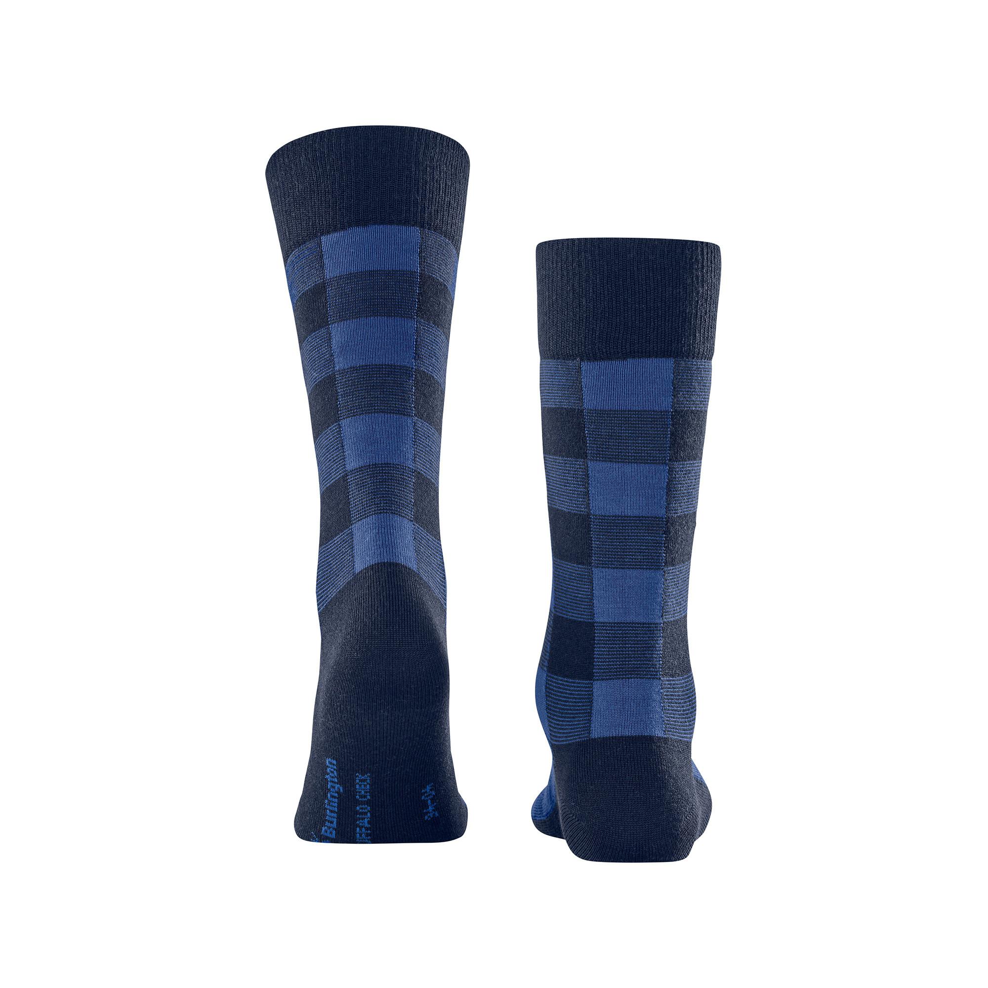 Burlington Buffalo Check SO Wadenlange Socken 