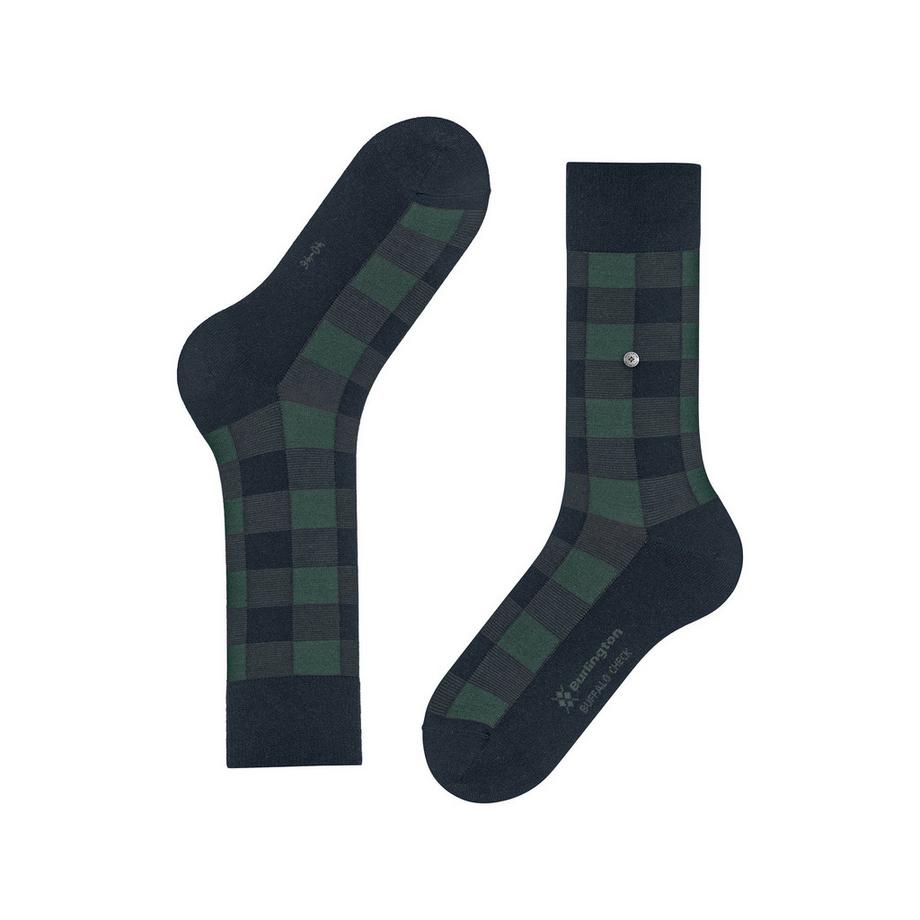 Burlington Buffalo Check SO Chaussettes hauteur mollet 