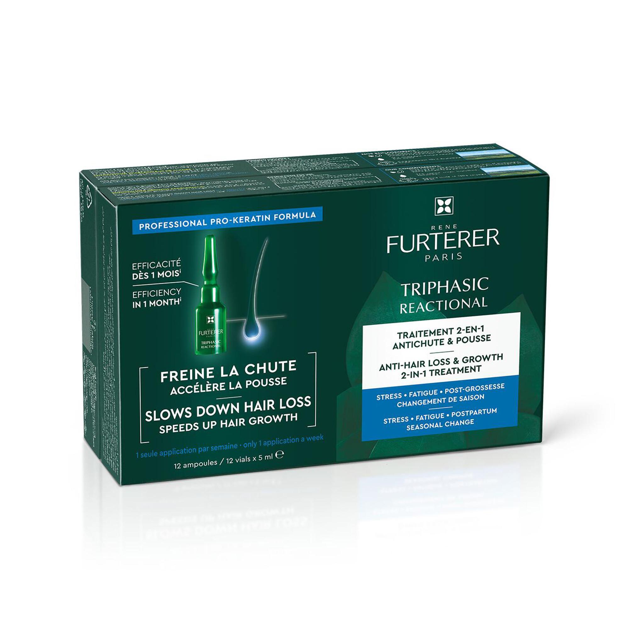 FURTERER Triphasic Reactional  Cure en cas de chute de cheveux temporaire 