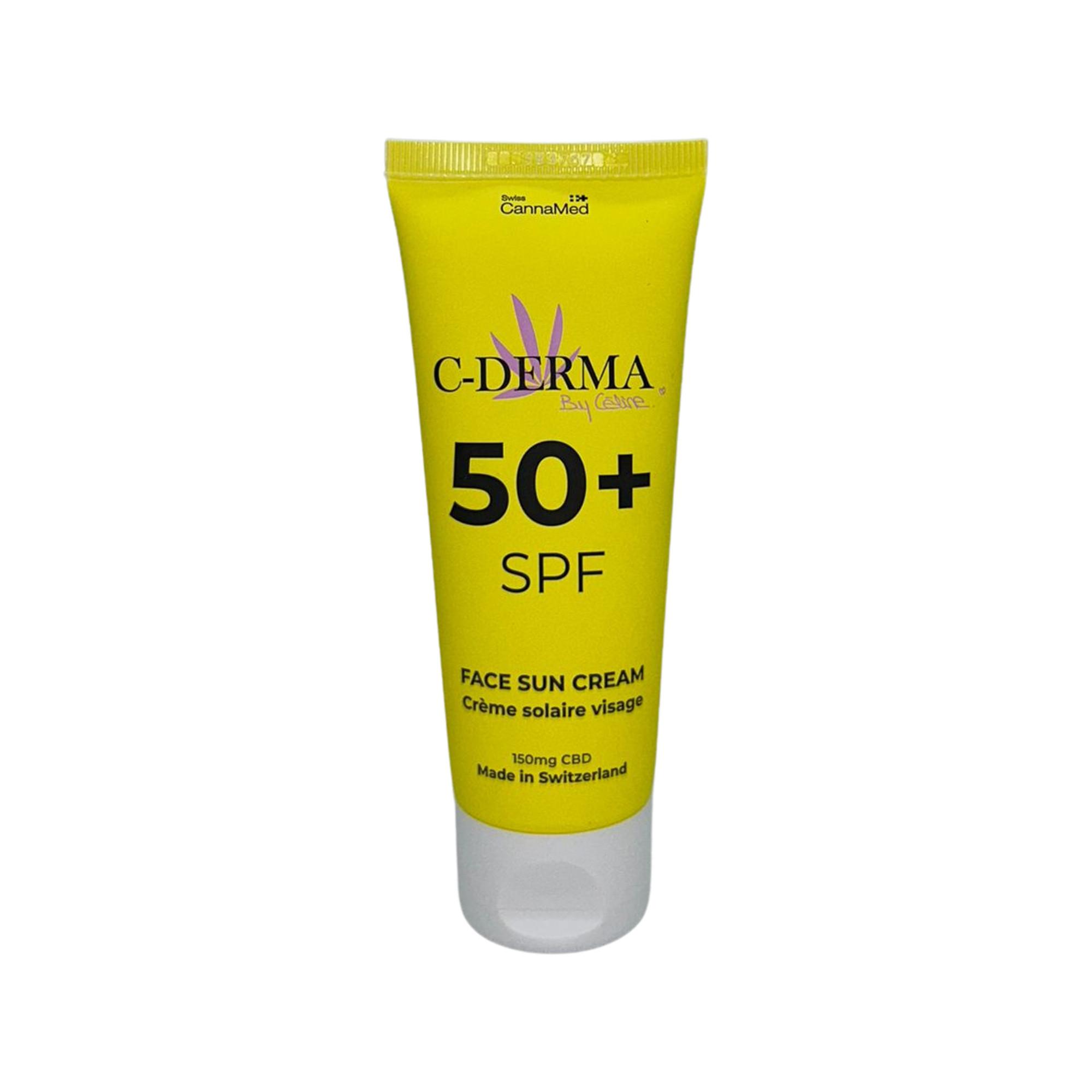 Swiss CannaMed C-Derma Face Sun Cream SPF50+ Crème solaire visage  