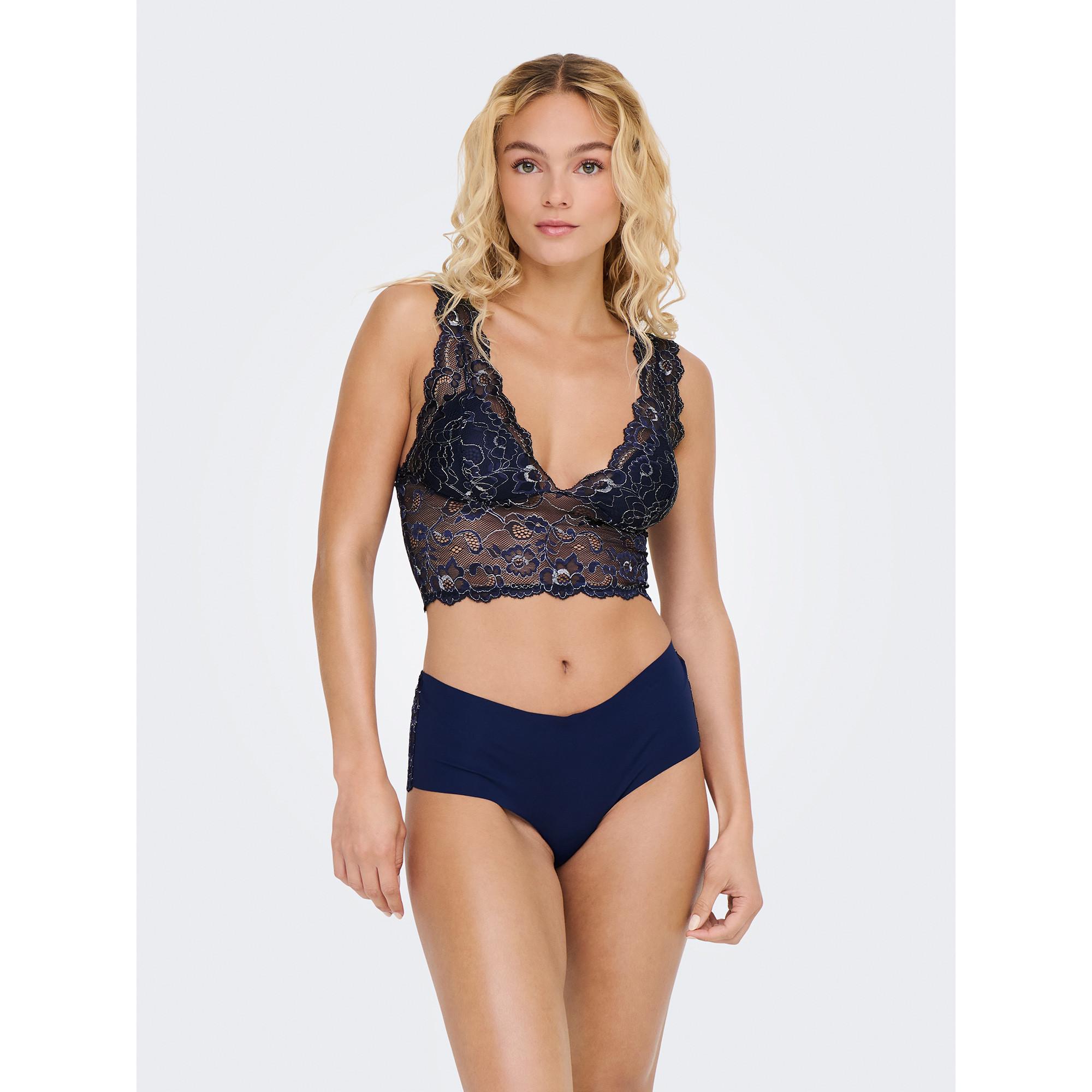 Only Lingerie Chloe Lace Lurex Bra Bralet 