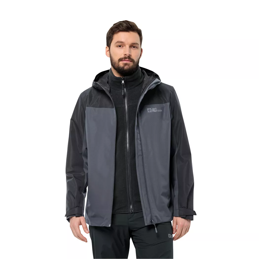 Jack Wolfskin Taubenberg 3in1 Jacket Men Gray Size S