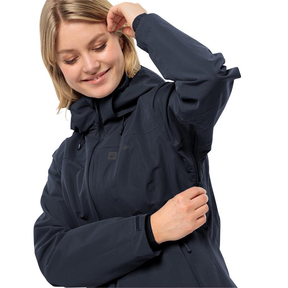 Jack Wolfskin Fernblick 2L Jkt W Jacke, Wattiert mit Kapuze 