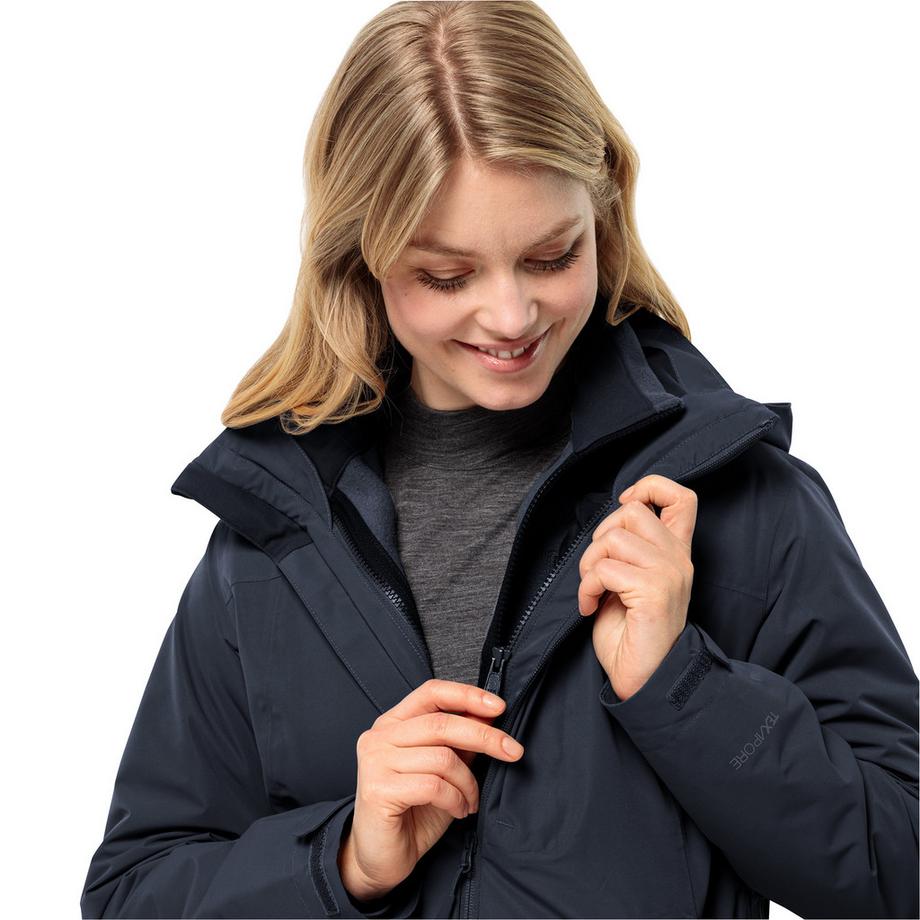 Jack Wolfskin Fernblick 2L Jkt W Jacke, Wattiert mit Kapuze 
