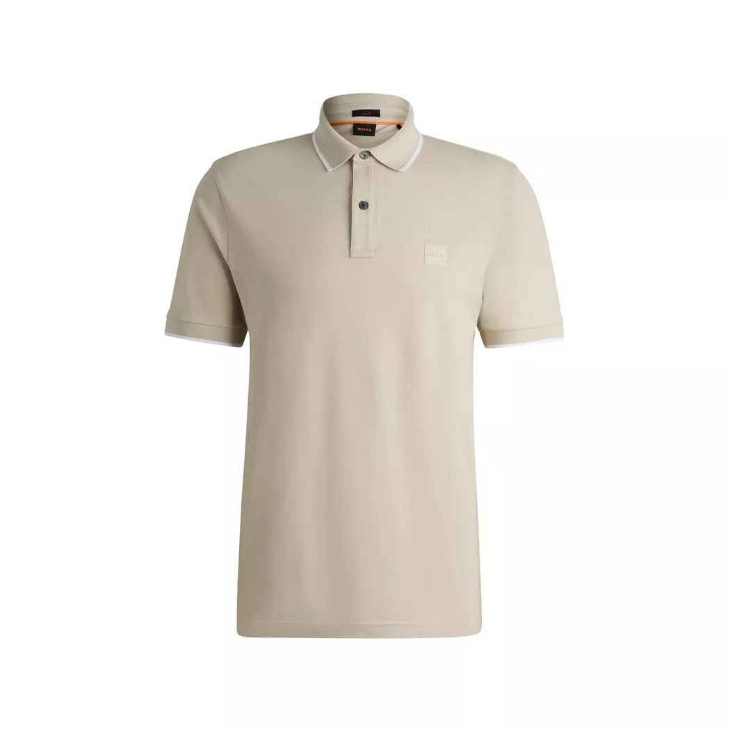 Boss Polo à Manches Courtes Passertip 10256683 Open Grey S Homme 5