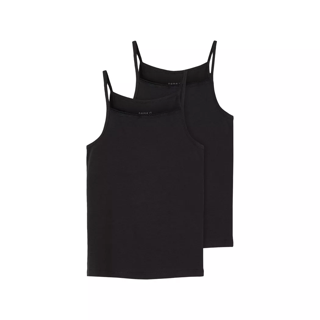 Name It - Duopack, T-Shirts, ärmellos, Duopack ärmellose T-Shirts, 134-140, Black