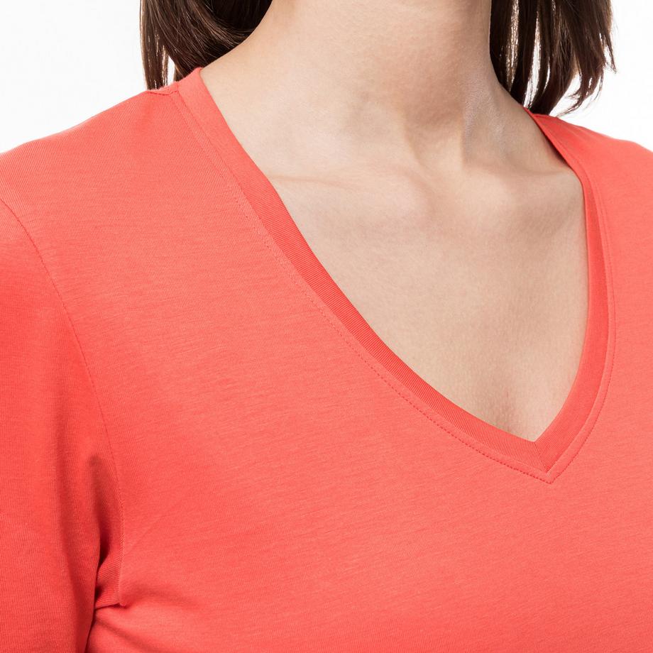 Manor Woman Pima T-shirt Maniche Corte Scollo a V  