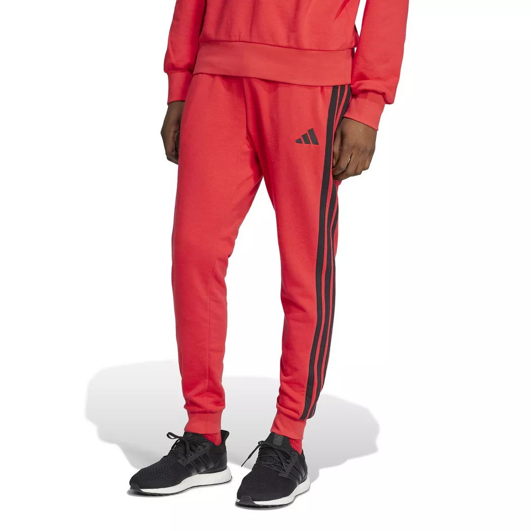 Adidas Joggers Essential 3 Stripes French Terry Pure Ruby / Black L Homme