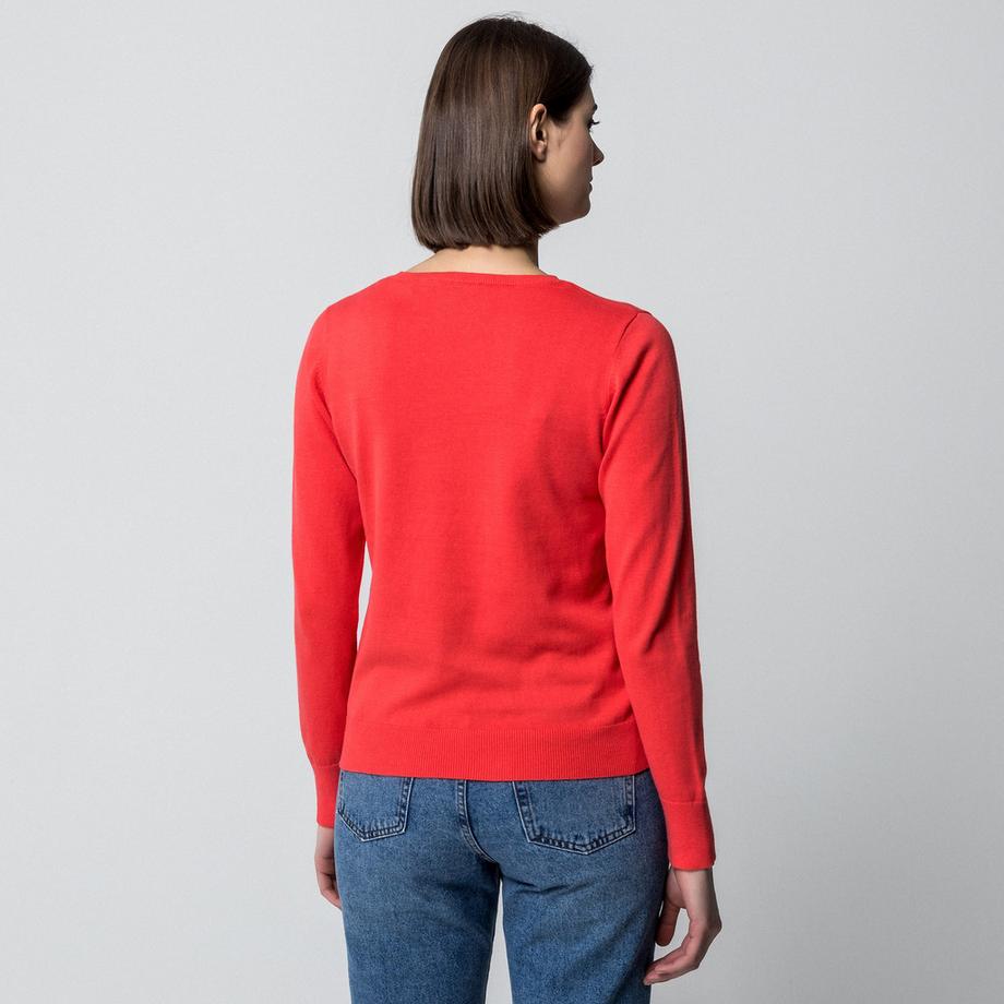 Manor Woman Pullover Scollo a V Maglia Fine  
