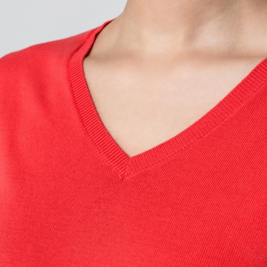 Manor Woman Pullover Scollo a V Maglia Fine  