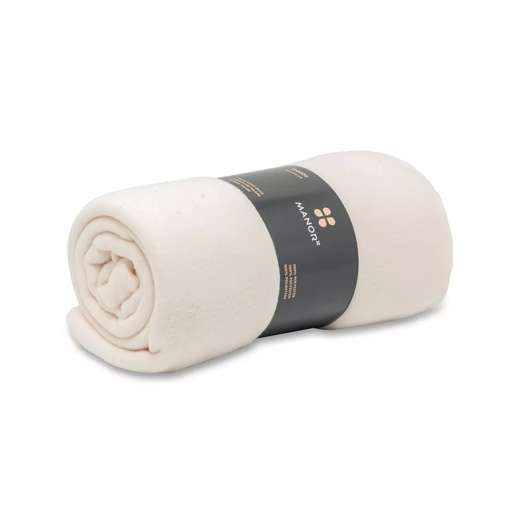 Manor - Fleece Decke, 150x200cm, Weiss
