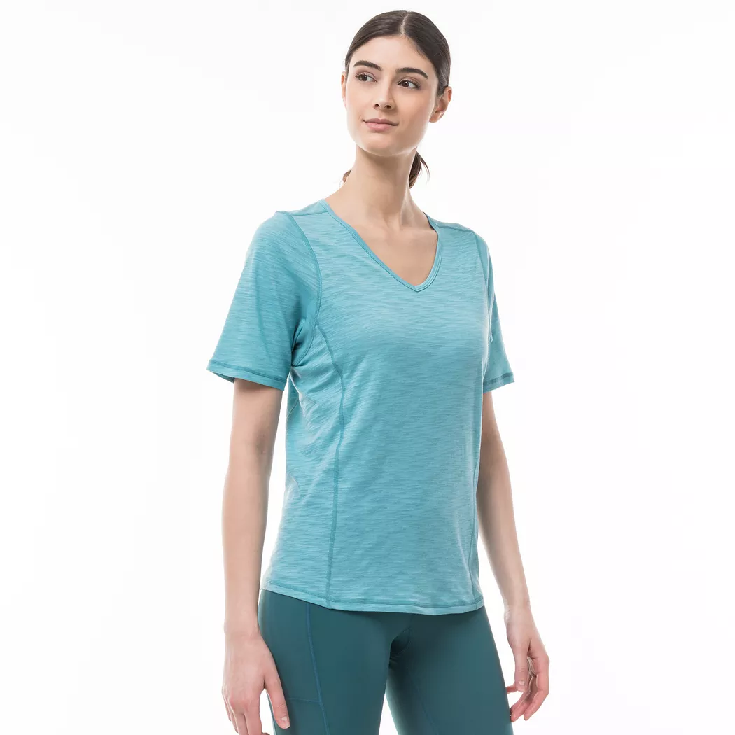 Manor Sport - T-Shirt, kurzarm, für Damen, Bleached Blau, Größe XS