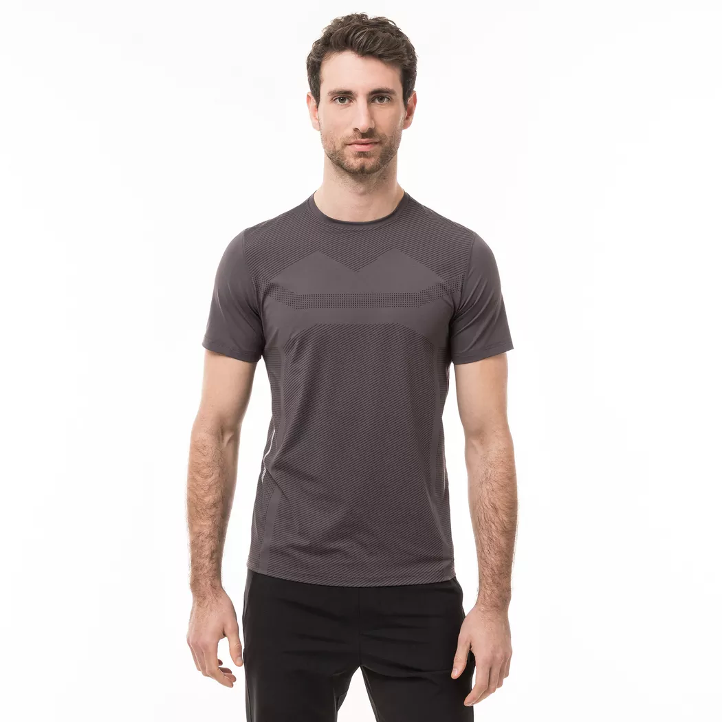 Manor Sport - T-Shirt, kurzarm, für Herren, Anthrazit, Größe XL