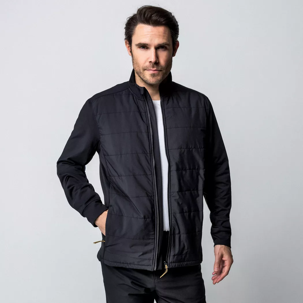 Manor Sport - Jacke, Wattiert mit Kapuze, für Herren, Black, Größe XL