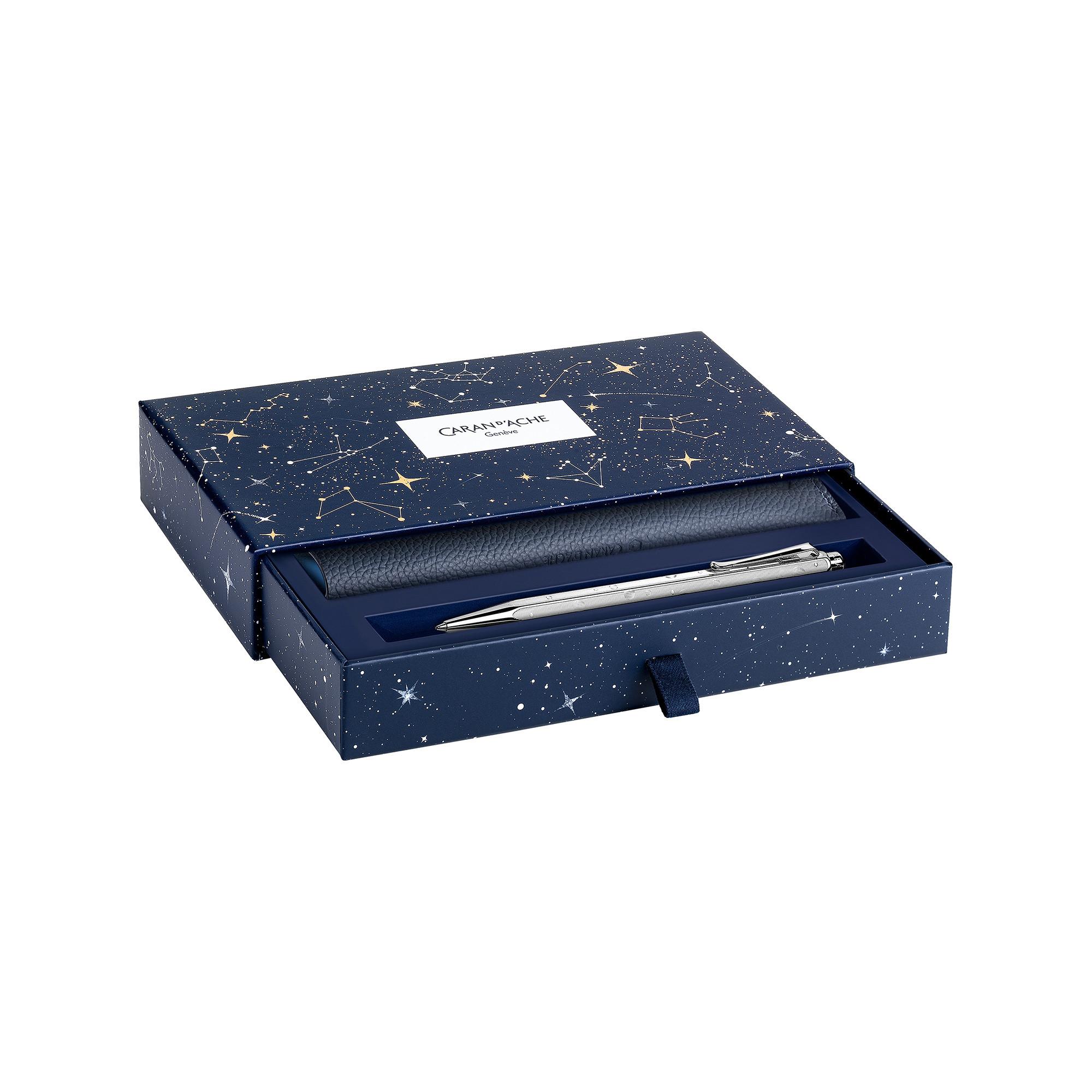 Caran d'Ache Set de stylos bille Cosmic Blue Ecridor 