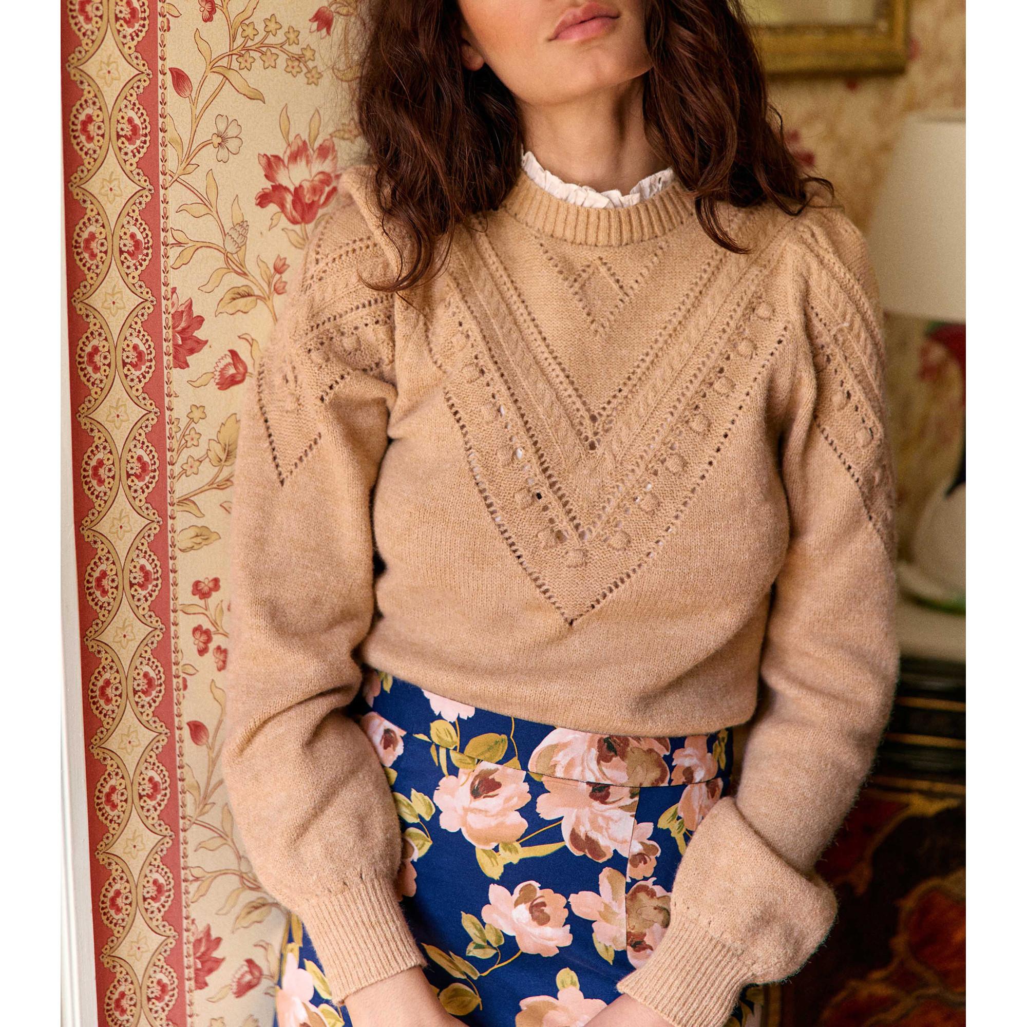 La Petite Etoile Strickpullover Gemusterte Passe  