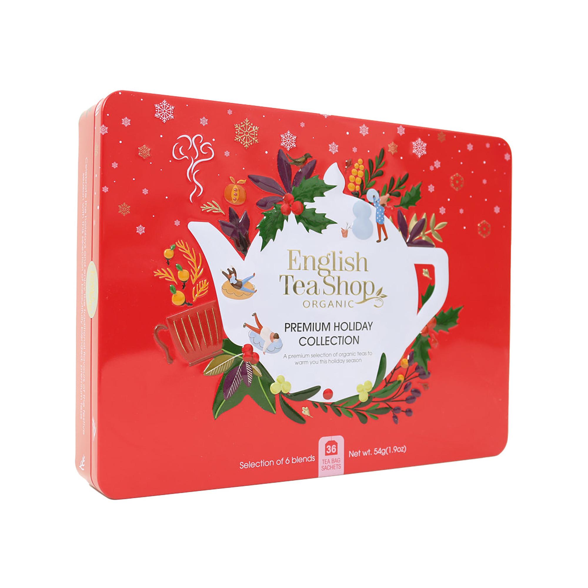 English Tea Shop Prem Holidy Collect 36 Tee Red Scatola regalo in metallo "Premium Holiday" rosso 