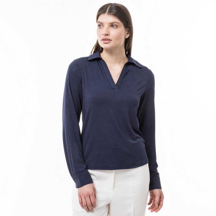 Manor Woman Polo Modal Maniche Lunghe  
