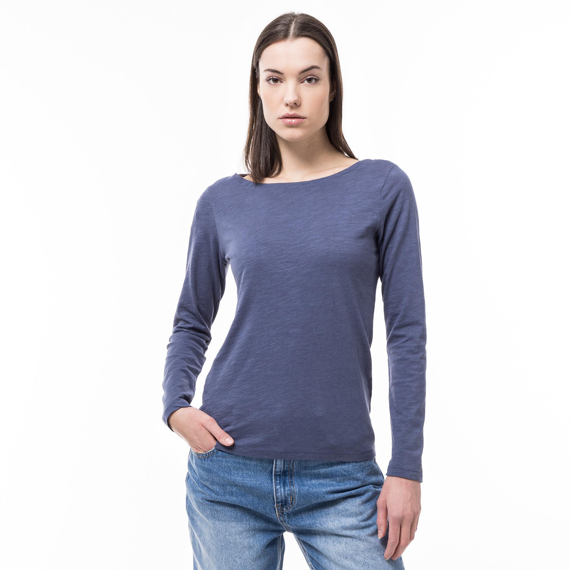 Manor Woman slub T-shirt, manches longues 