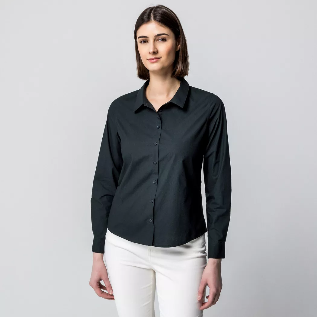 Manor Woman - Bluse, langarm, für Damen, Black, Größe 34
