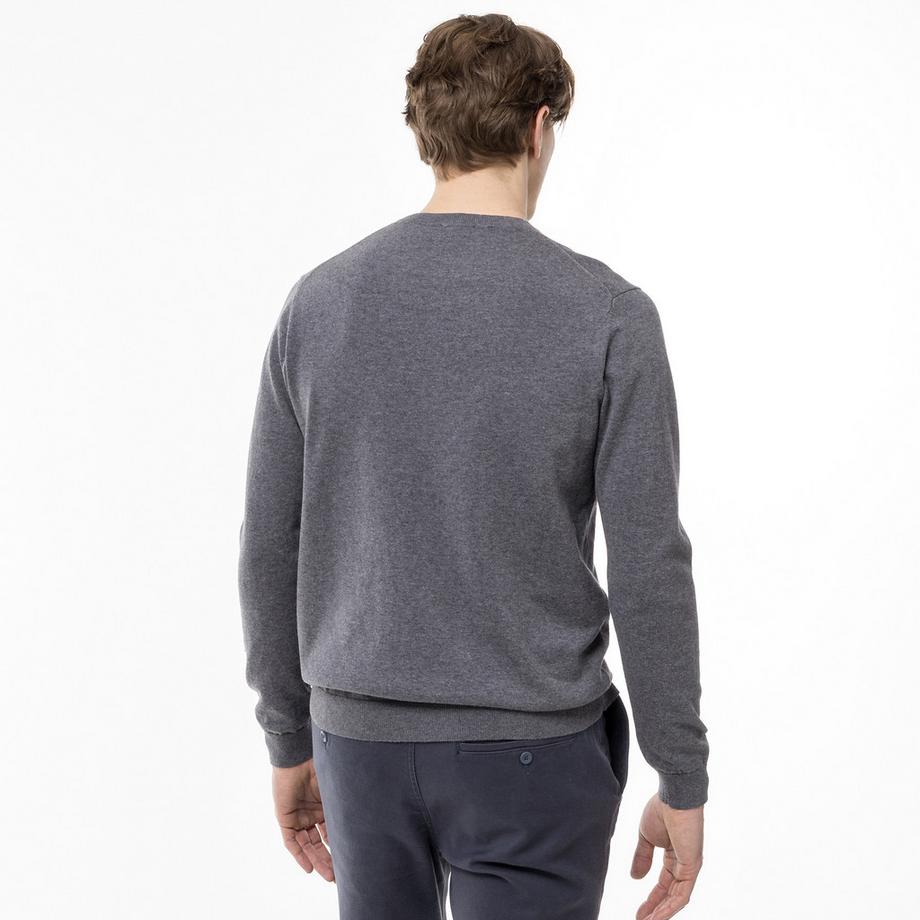Manor Man Feinstrick Rundhals Pullover  