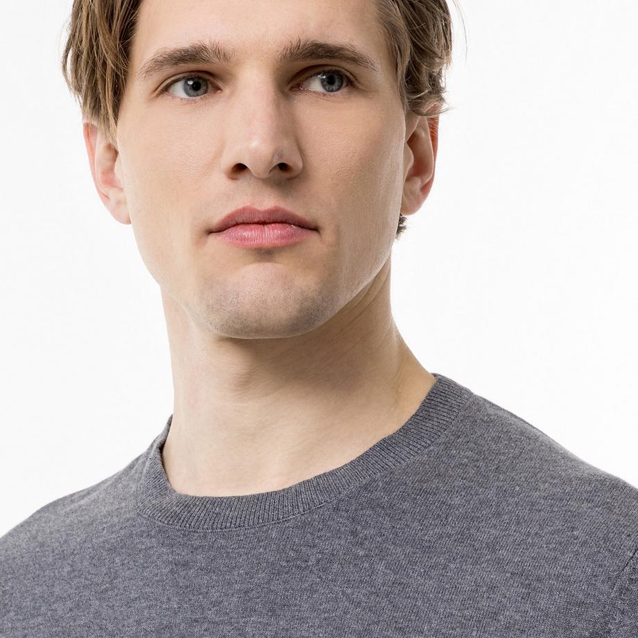 Manor Man Feinstrick Rundhals Pullover  