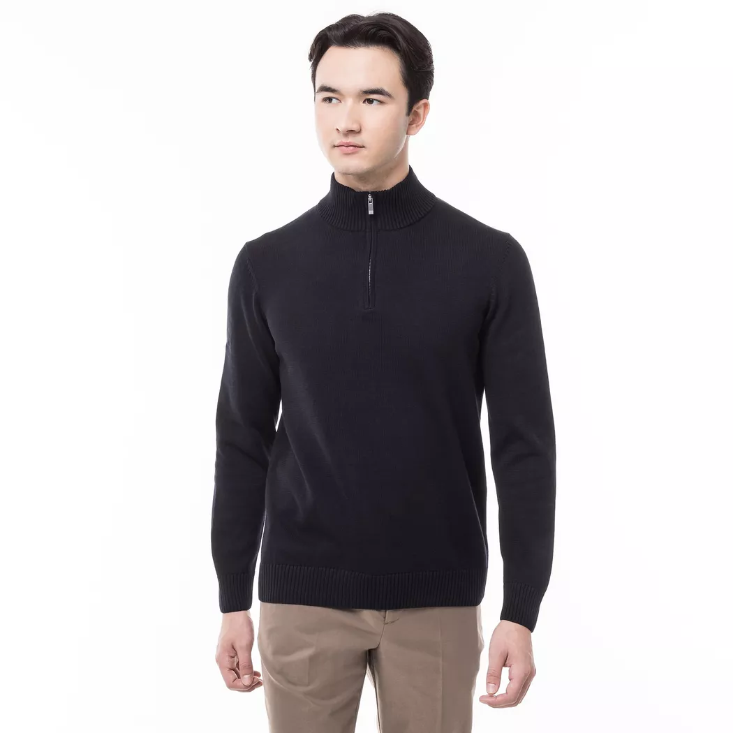 Manor Man - Pullover, Half-Zip, für Herren, Black, Größe XL 2