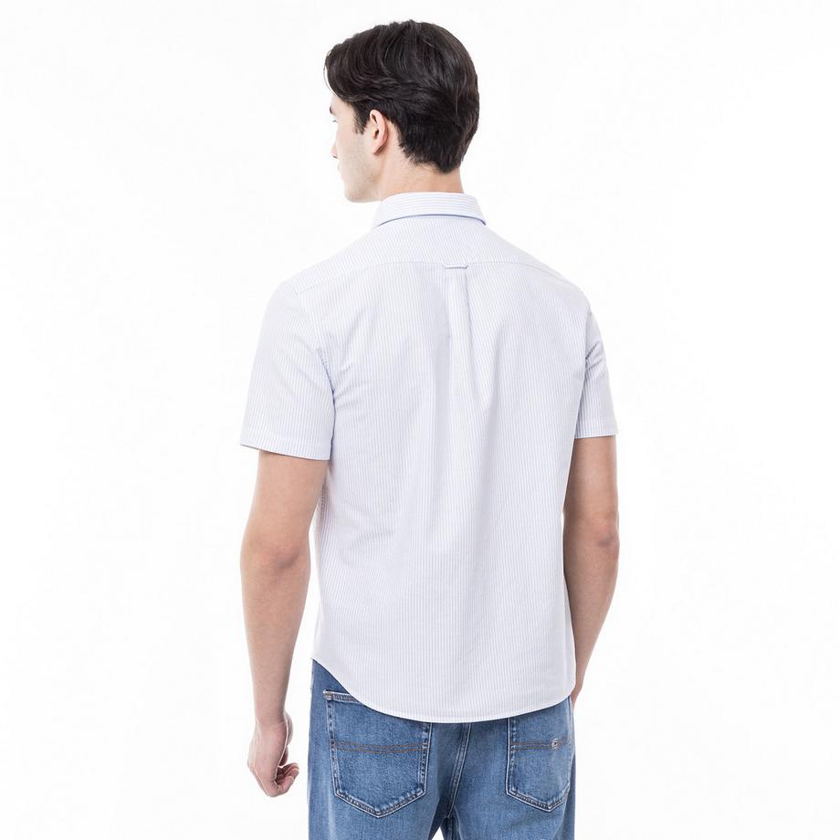 LACOSTE Camicia Rigata Maniche Corte  