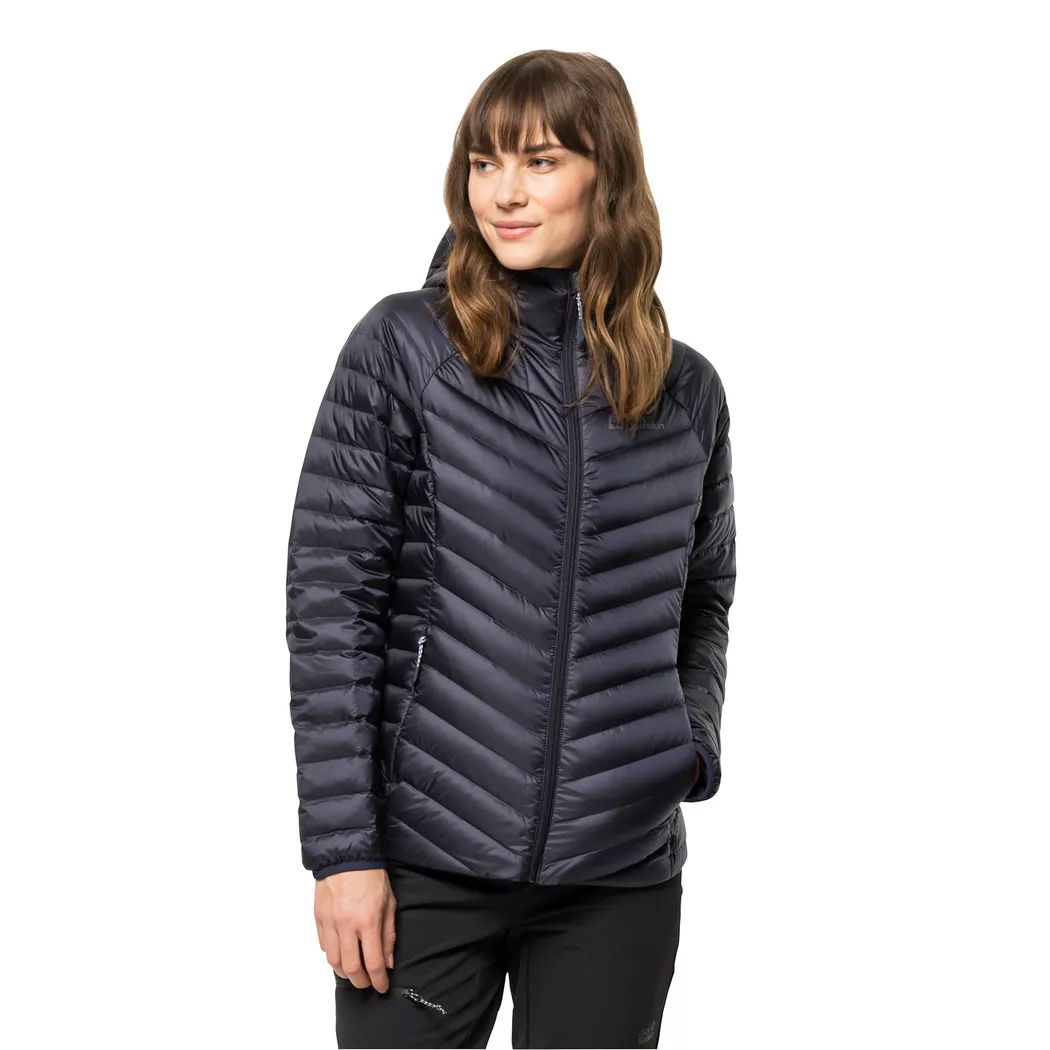 Jack Wolfskin - Jacke, Wattiert mit Kapuze, für Damen, Anthrazit, Größe S