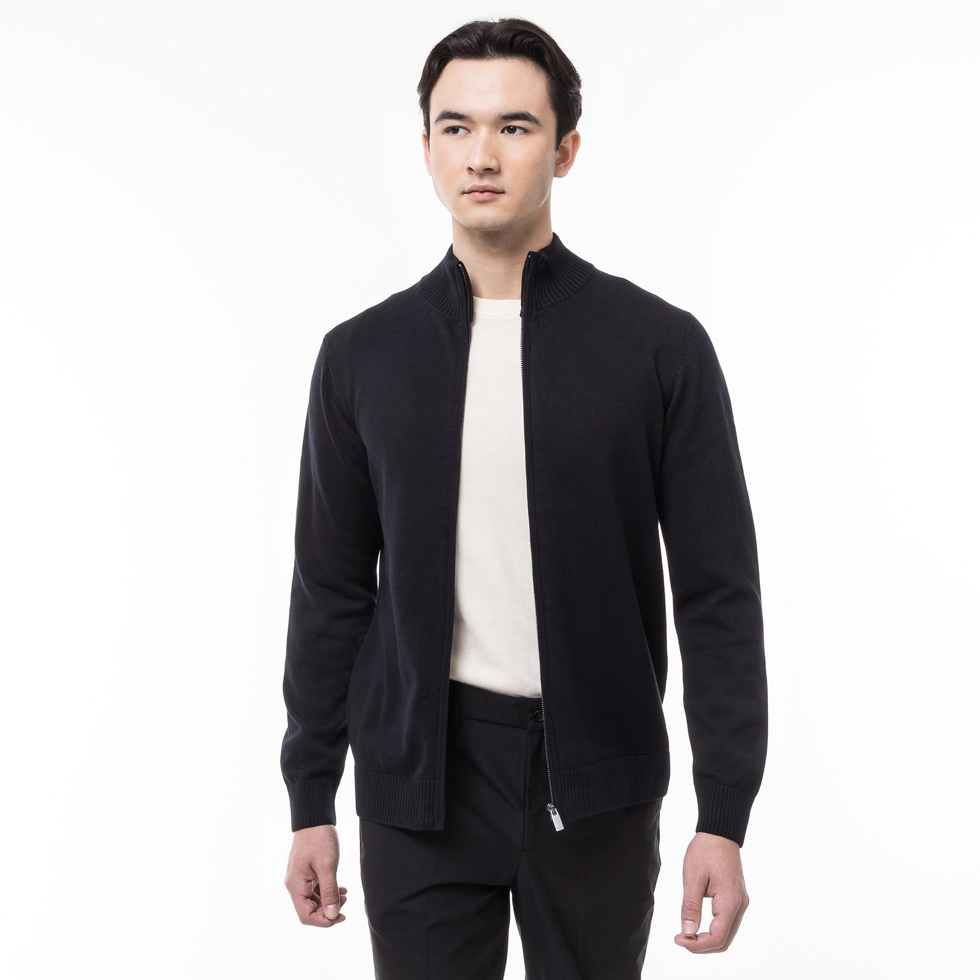 Manor Man  Cardigan, collo rotondo 