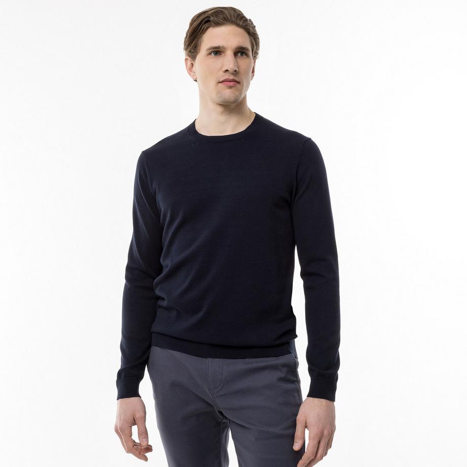 Manor Man Pullover Girocollo Maglia Fine  