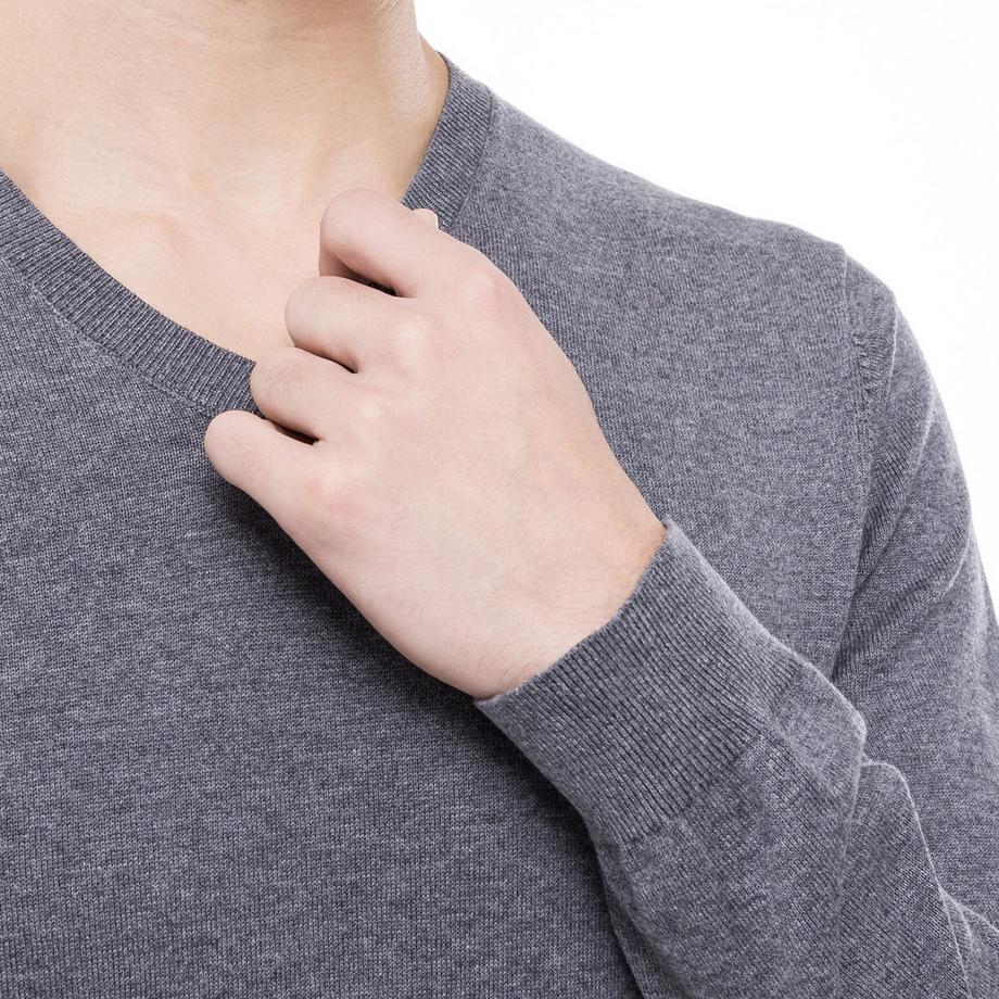 Manor Man Pullover Scollo a V Maglia Fine  