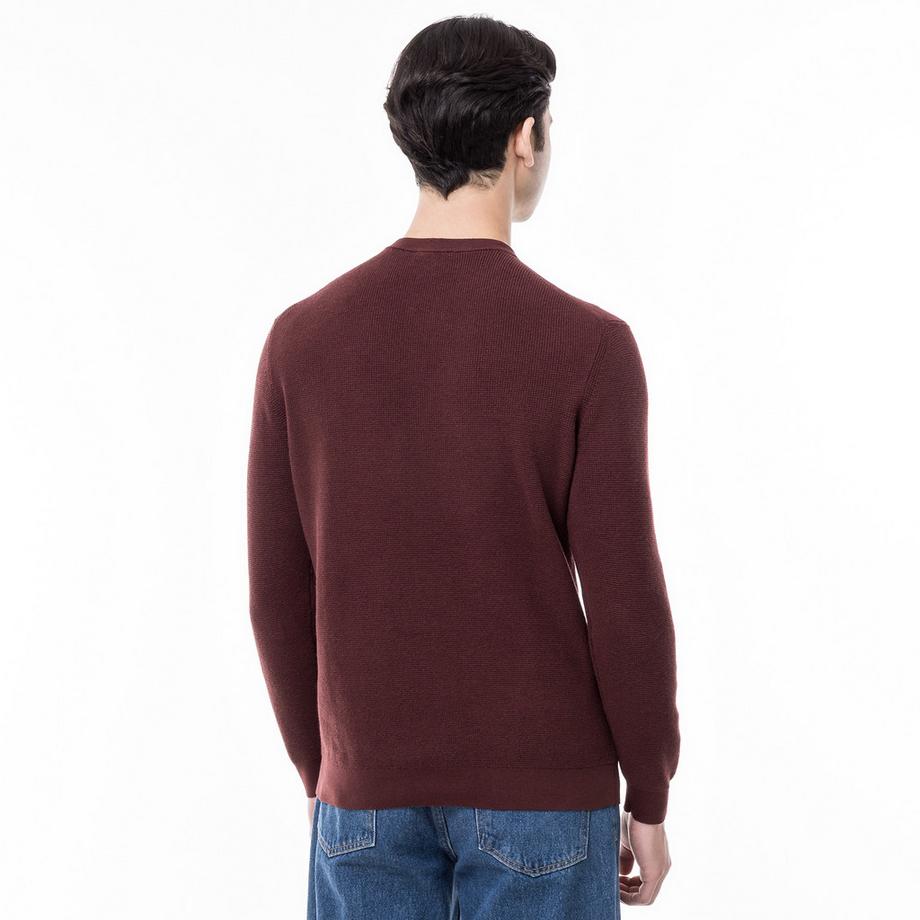 Manor Man Maglione Regular Fit Lavorato a Maglia  