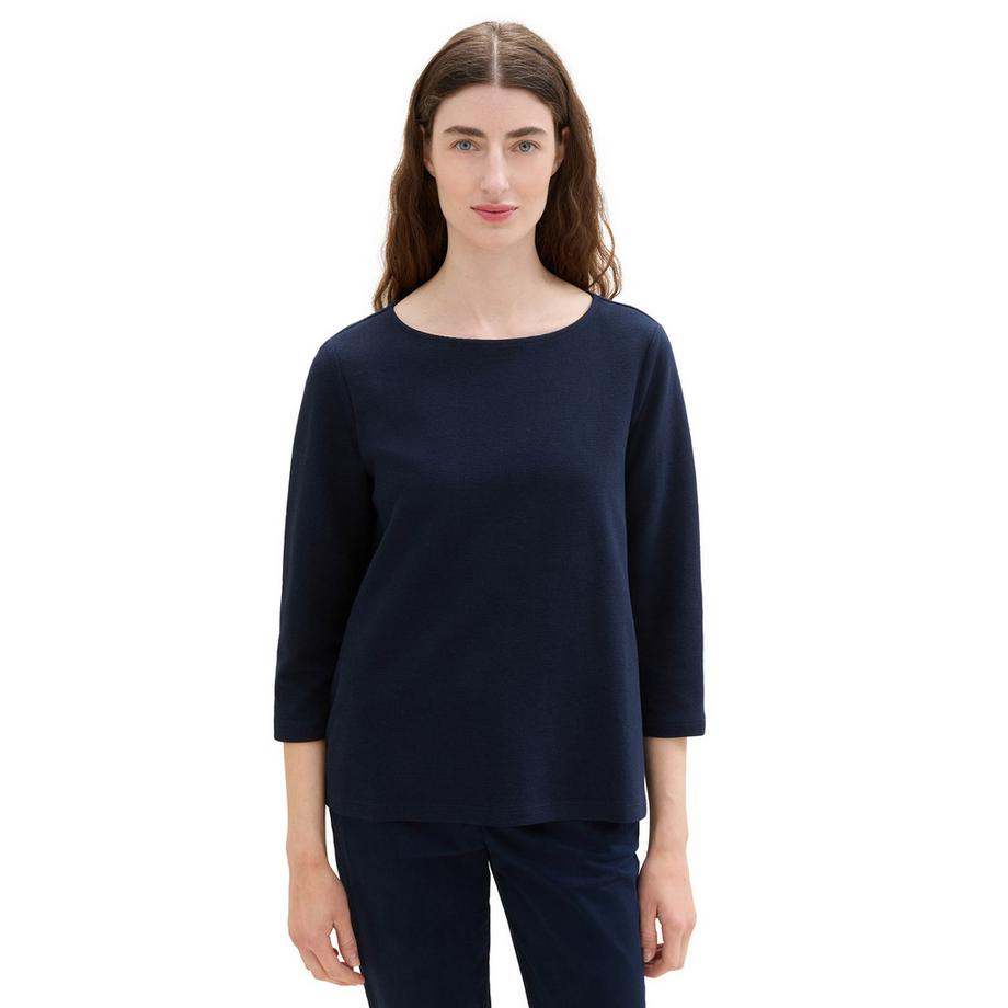 TOM TAILOR Langarmshirt U-Boot-Ausschnitt  