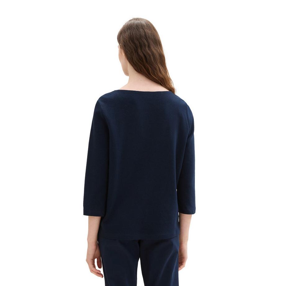 TOM TAILOR Langarmshirt U-Boot-Ausschnitt  