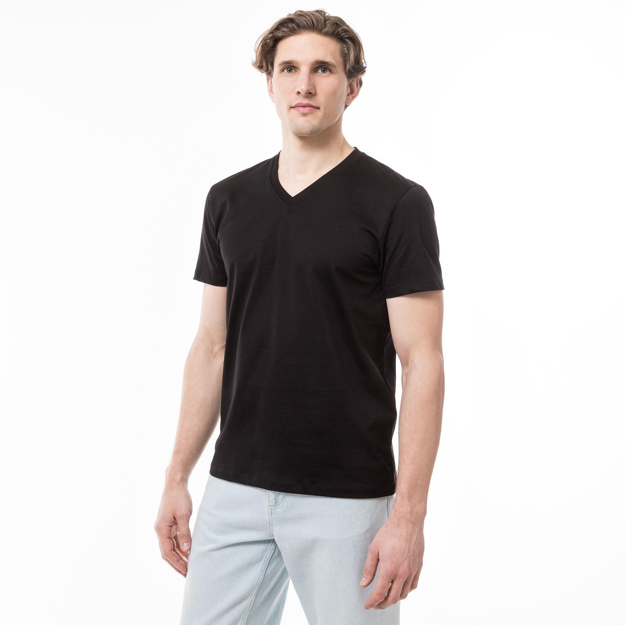 Manor Man  T-shirt, scollo a V, maniche corte 