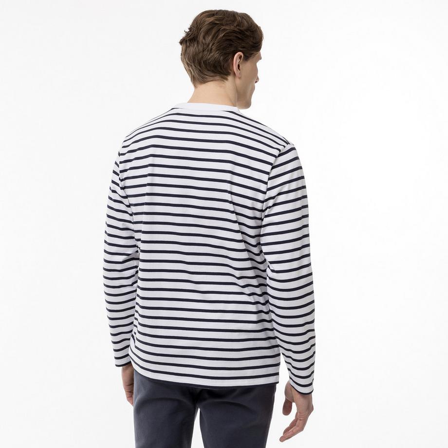 Manor Man T-Shirt Maniche Lunghe A Righe  