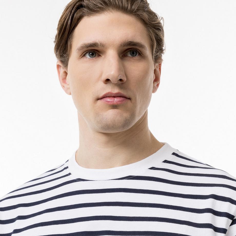 Manor Man T-Shirt Maniche Lunghe A Righe  