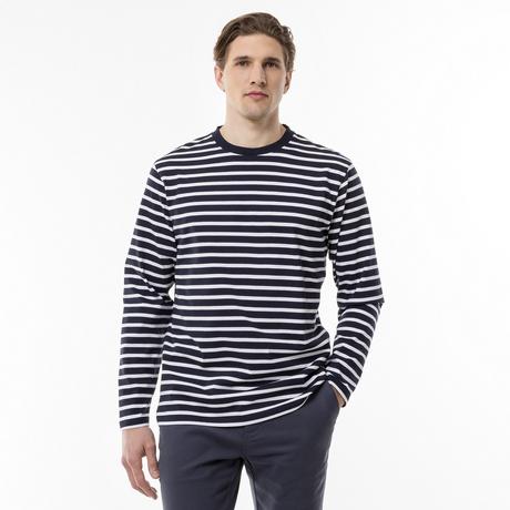 Manor Man T-Shirt Maniche Lunghe A Righe  