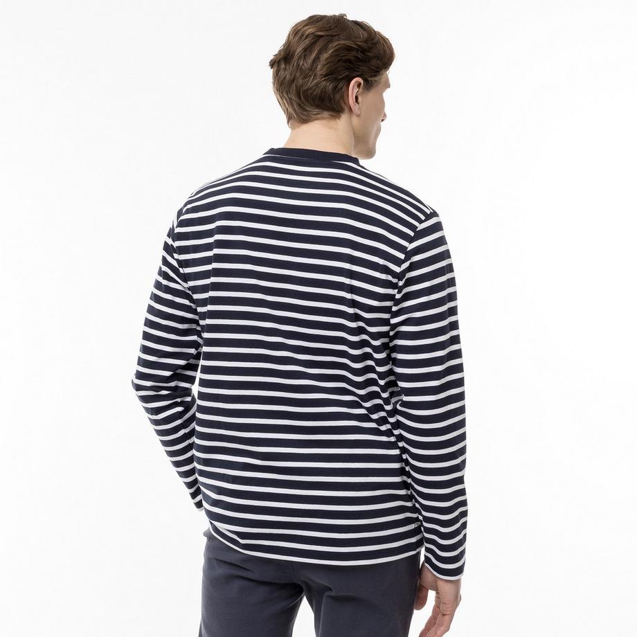 Manor Man T-shirt Rigata Maniche Lunghe  