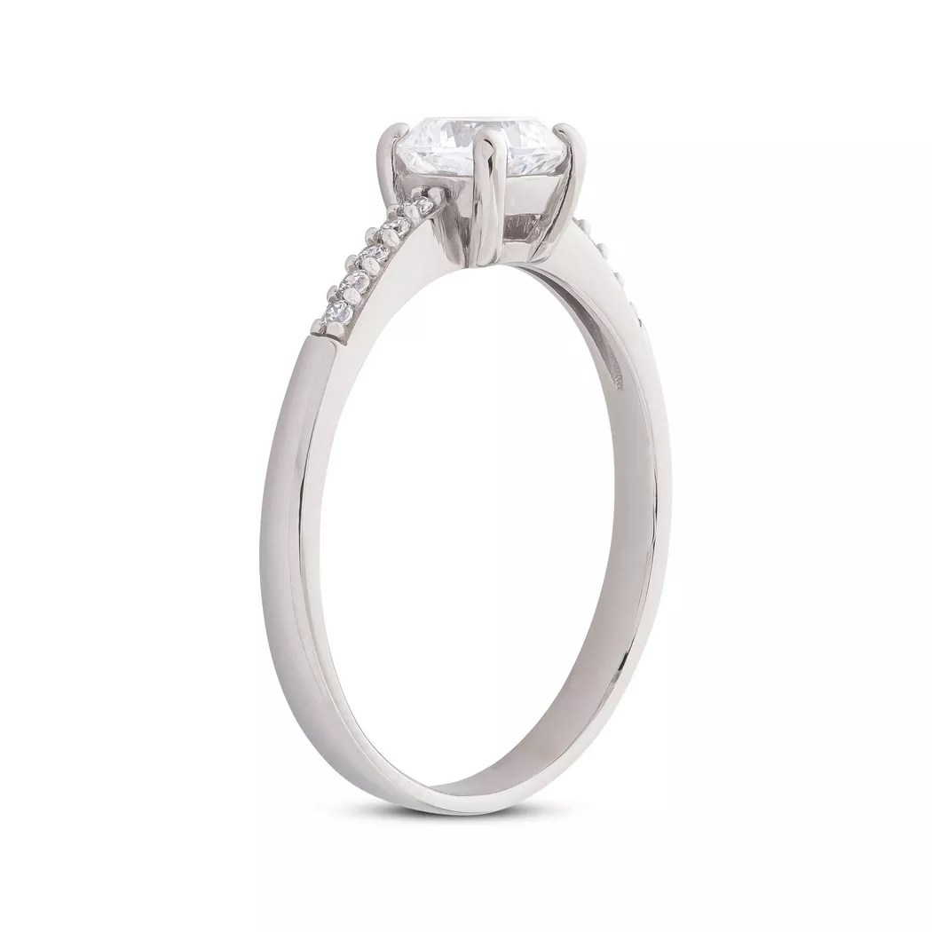 L' Atelier Gold 18 Karat by Manor - Ring, 56, Weissgold