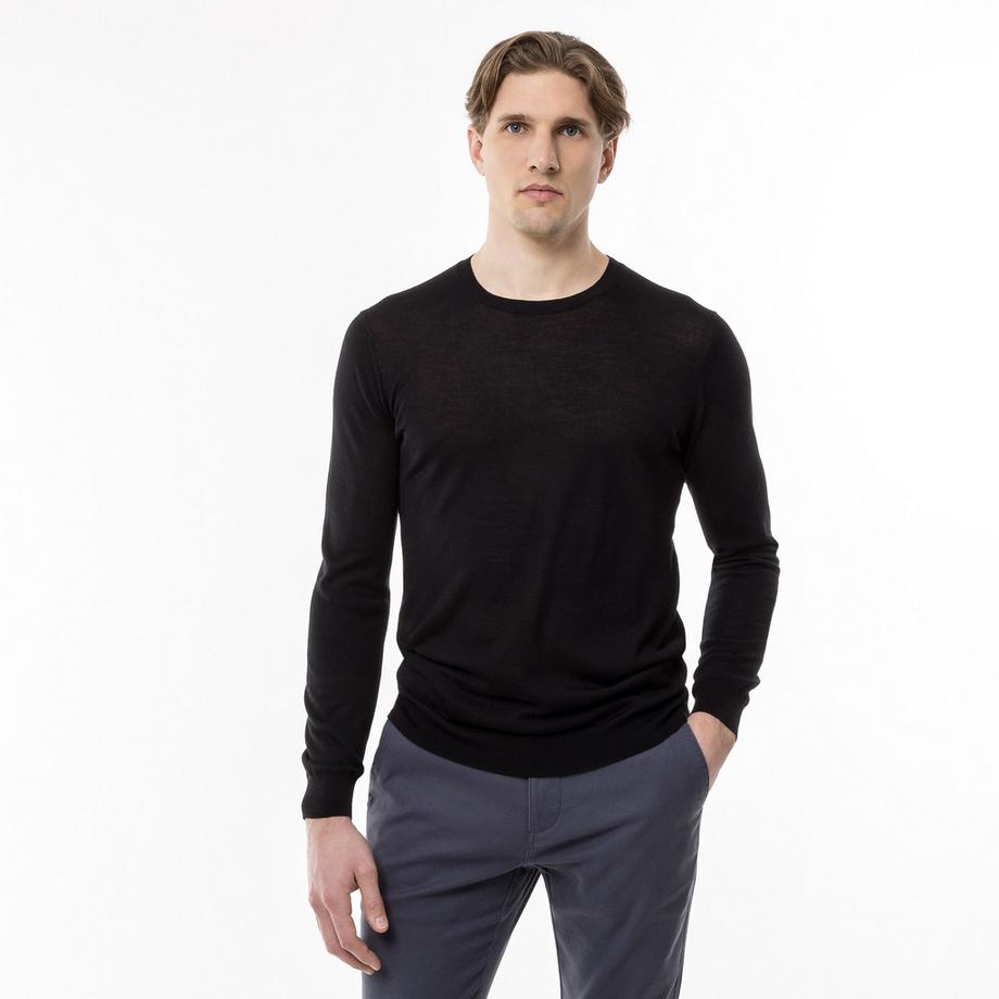 Manor Man Rundhals Langarm Pullover  