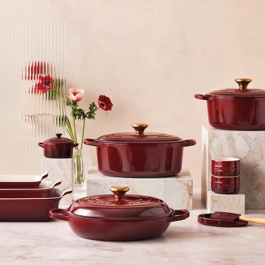 LE CREUSET Batterie de cuisine Signature/Tradition, Garnet 
